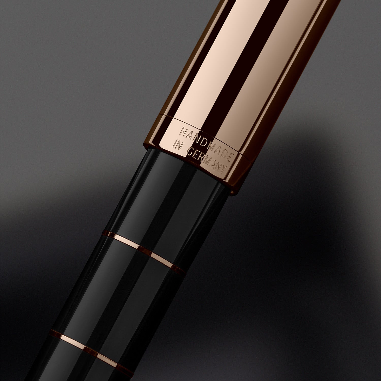 Graf Von Faber-Castell Classic Anello Roller Ball Pen - Black Rosegold