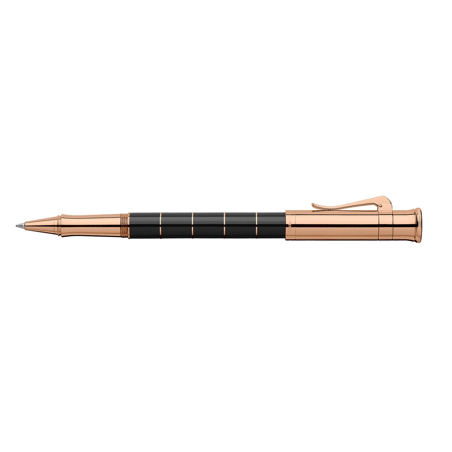 Graf Von Faber-Castell Classic Anello Roller Ball Pen - Black Rosegold