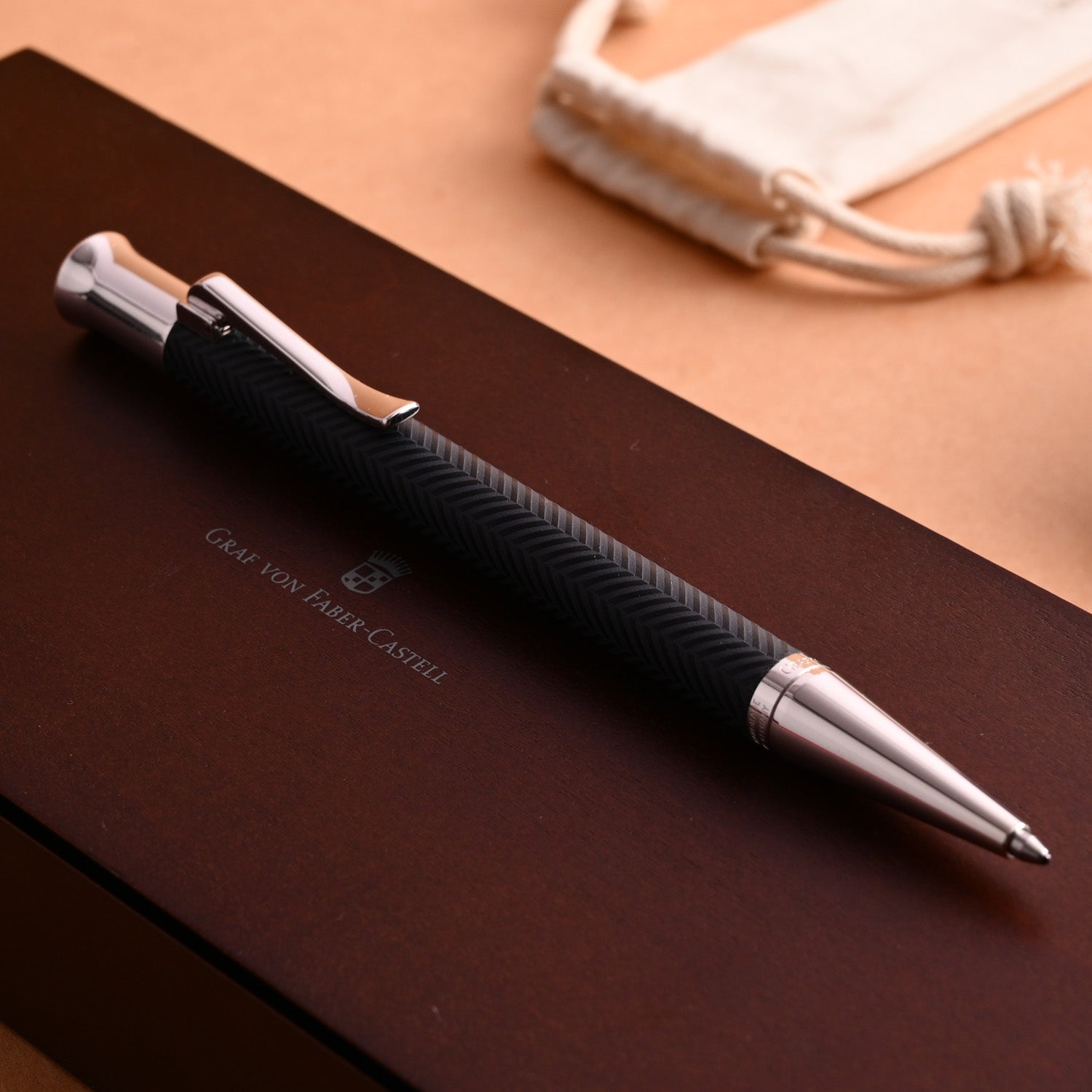 Graf Von Faber-Castell Guilloche Cisele Ball Pen - Anthracite