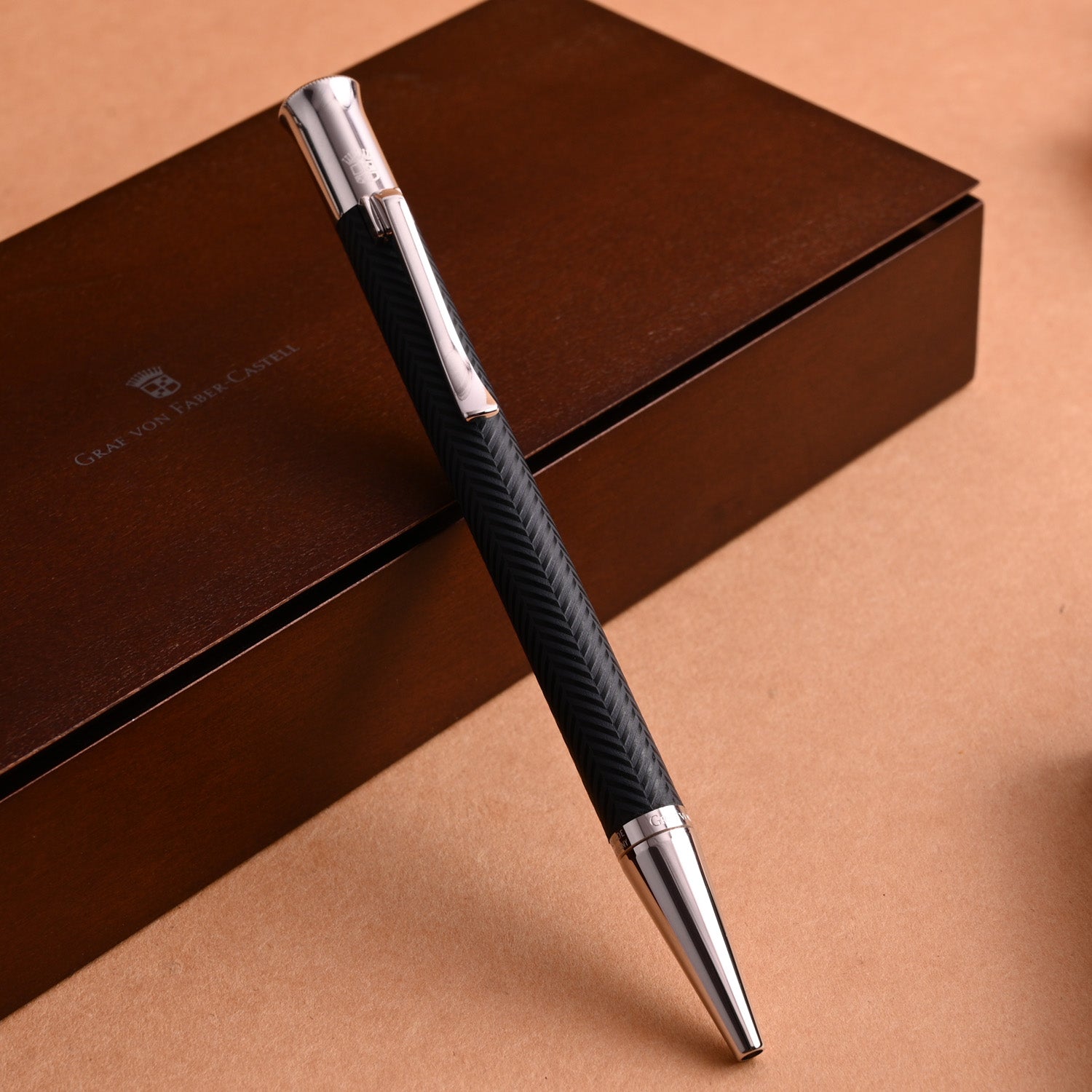 Graf Von Faber-Castell Guilloche Cisele Ball Pen - Anthracite