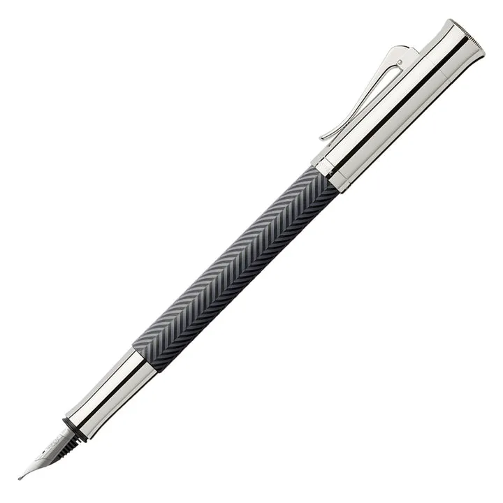 Graf Von Faber-Castell Guilloche Cisele Fountain Pen - Anthracite B