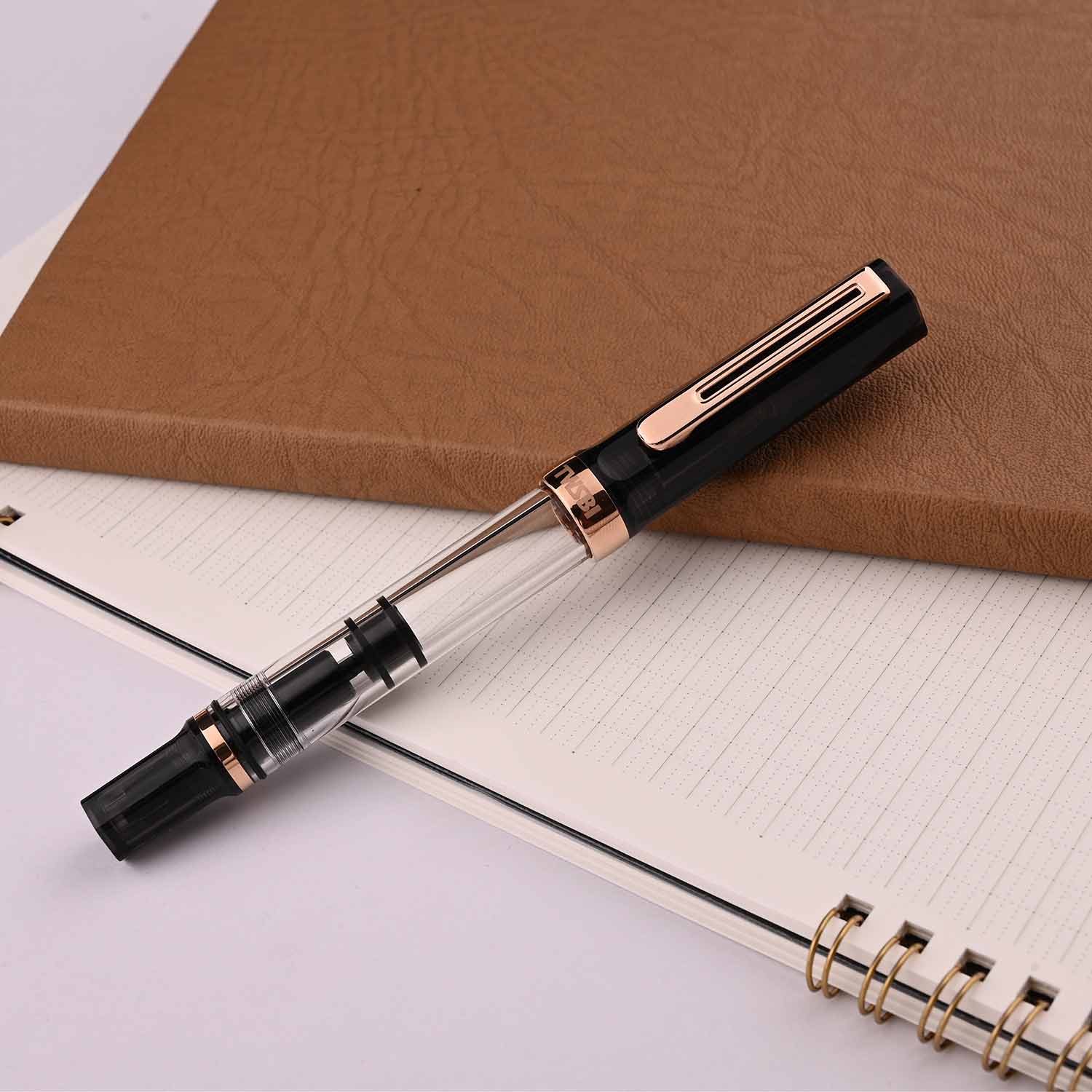 TWSBI Eco Fountain Pen In Smoke Rose Gold Medium