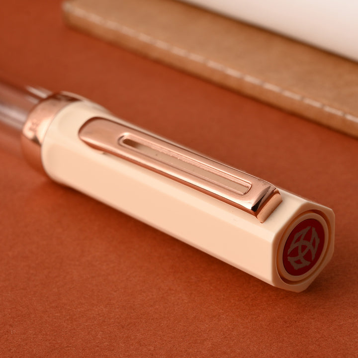 TWSBI Eco Fountain Pen In Creme With Rosegold Trim Medium