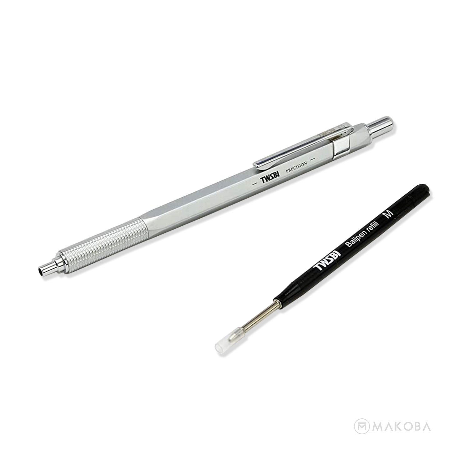 TWSBI Precision Mechanical Pencil - Retractable Tip - 0.7 mm - Silver