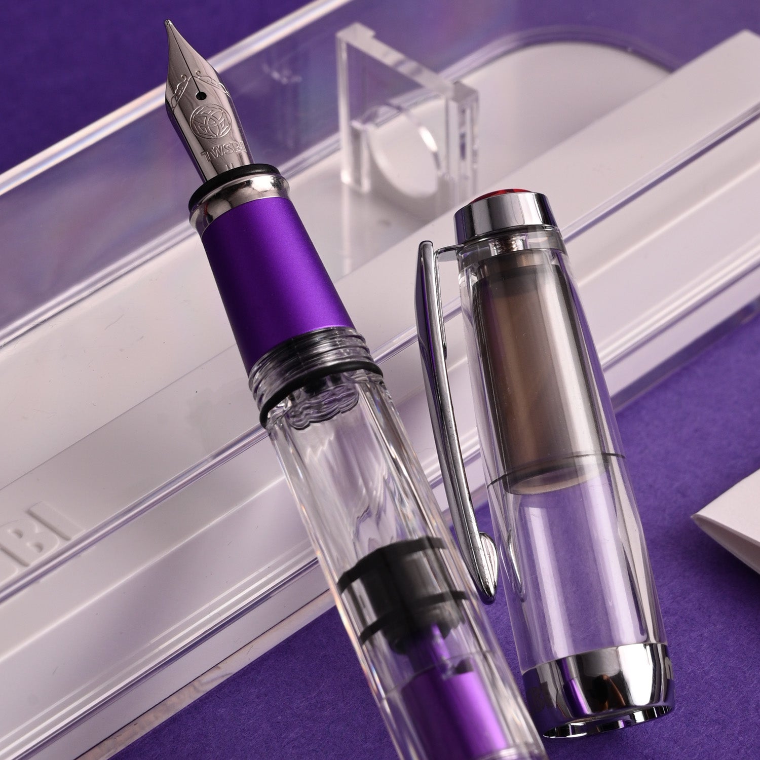 TWSBI Mini AL Fountain Pen in Grape Stub 1.1