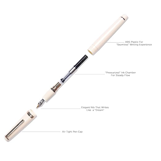 JINHAO 82 FOUNTAIN PEN IVORY WHITE GT FP FINE NIB