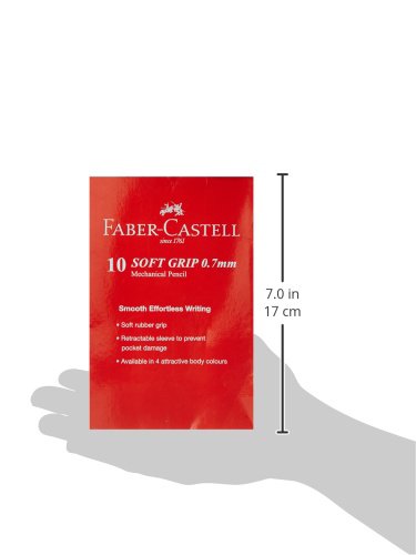 Faber-Castell Soft-Grip Mechanical Pencil - 0.7mm, Pack of 10 (Assorted)
