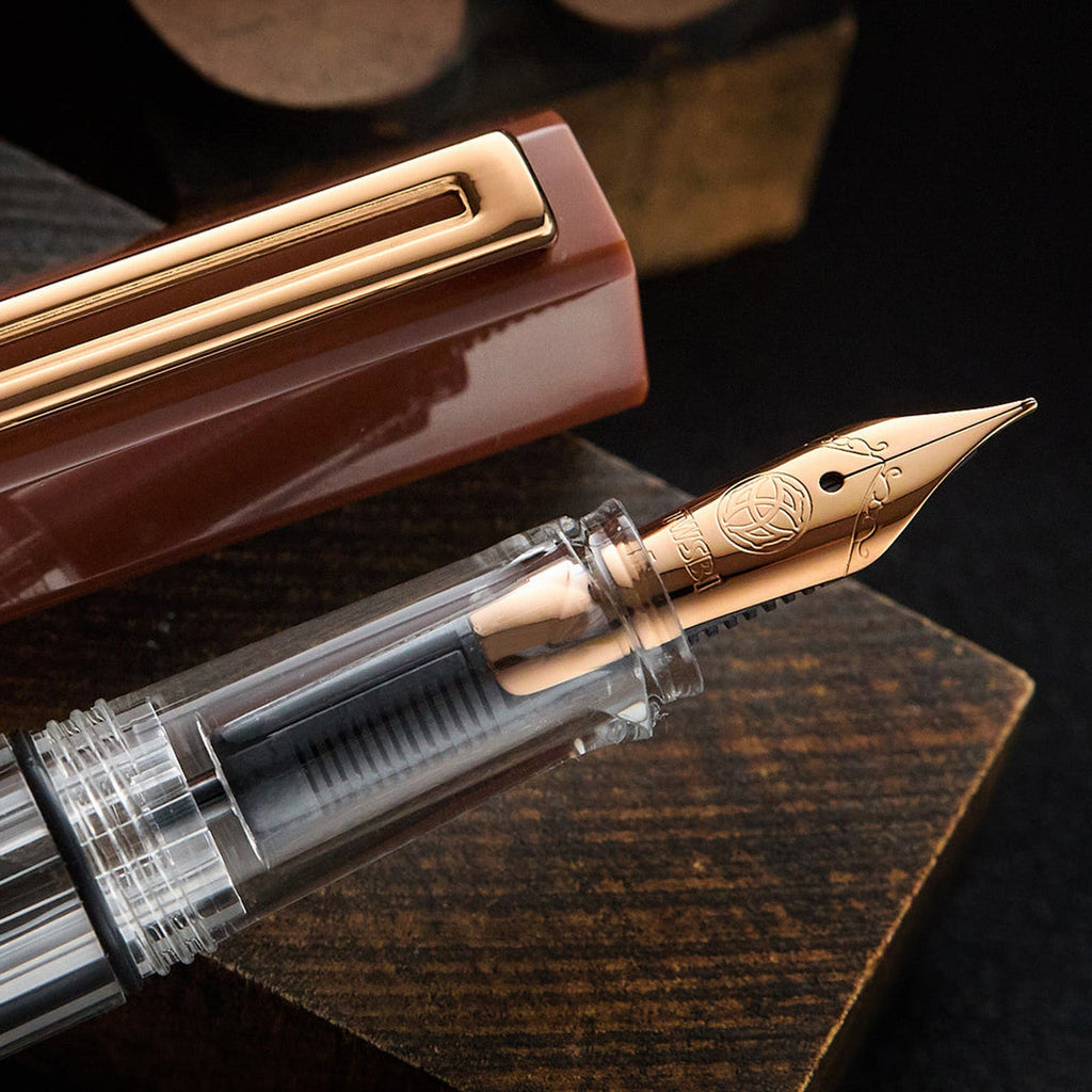 TWSBI ECO FOUNTAIN PEN IN ESPRESSO WITH BRONZE Stub 1.1