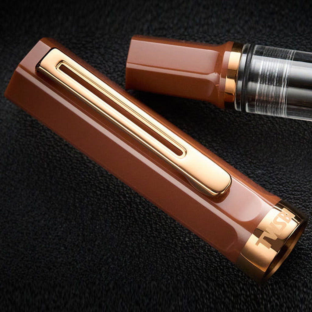 TWSBI ECO FOUNTAIN PEN IN ESPRESSO WITH BRONZE Stub 1.1