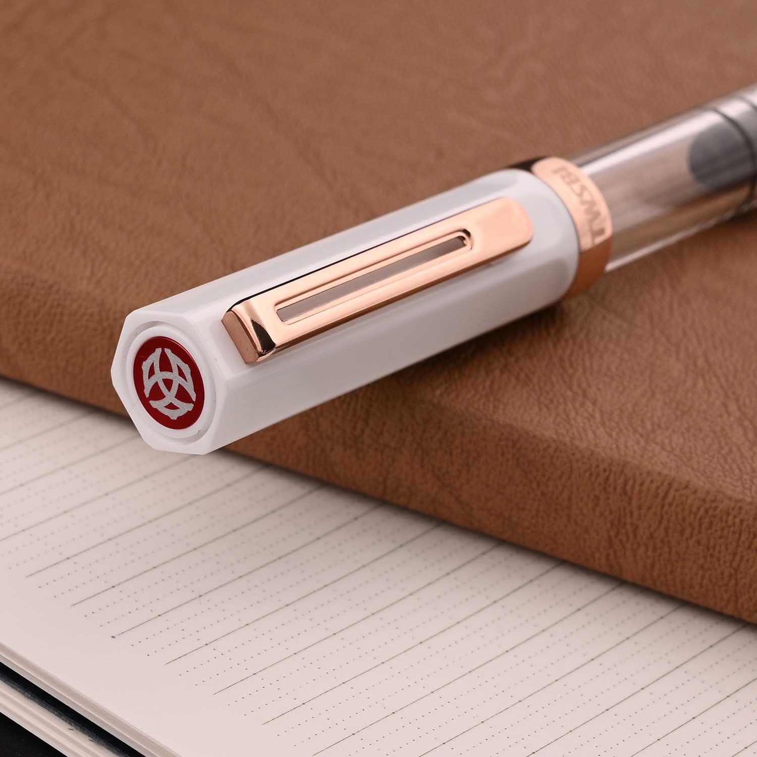 TWSBI Eco Fountain Pen in White Rose Gold Medium