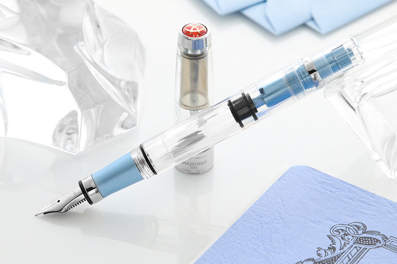 TWSBI Diamond 580AL Fountain Pen in Iceberg Blue Broad