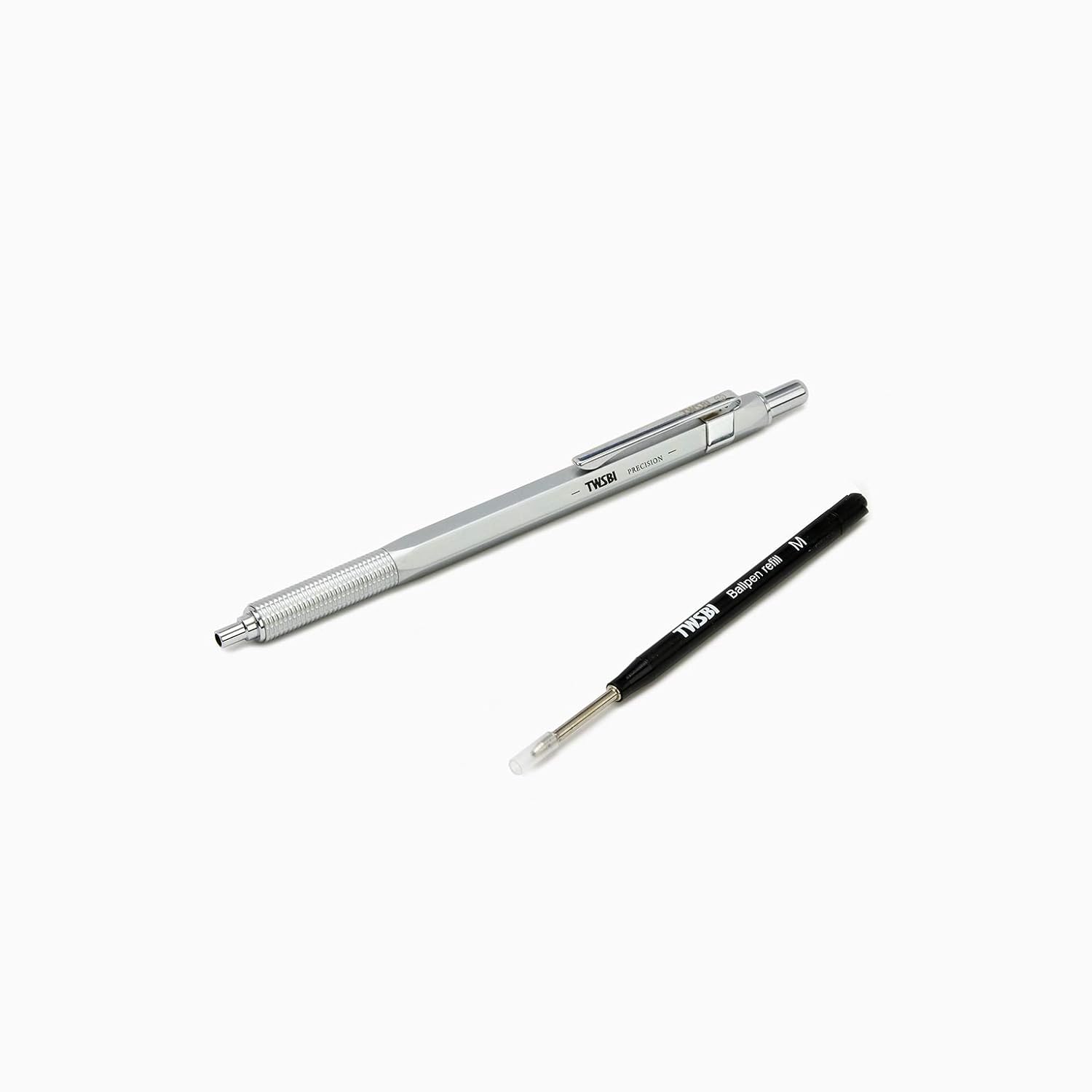 TWSBI Precision Ballpoint Pen - 1.0 mm - Silver