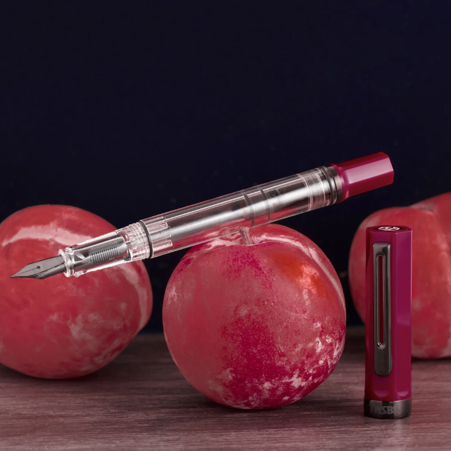 TWSBI ECO Plum with Onyx Fountain Pen Stub 1.1