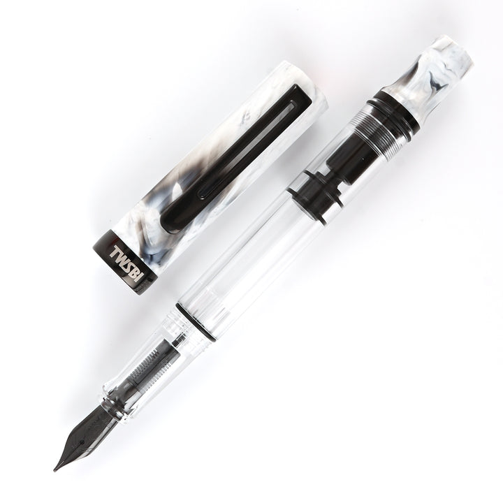 TWSBI ECO Carrara with Onyx Fountain Pen Stub 1.1