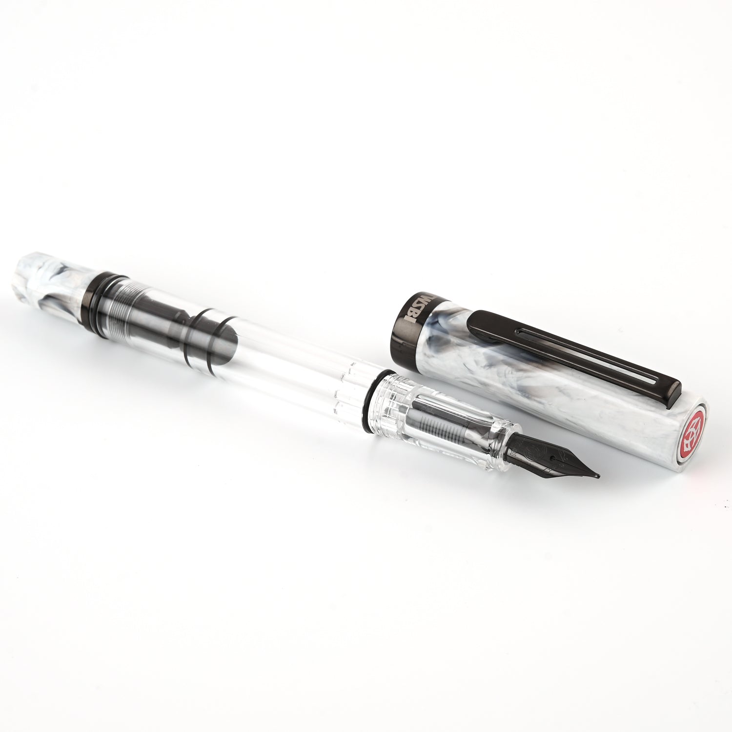 TWSBI ECO Carrara with Onyx Fountain Pen Stub 1.1