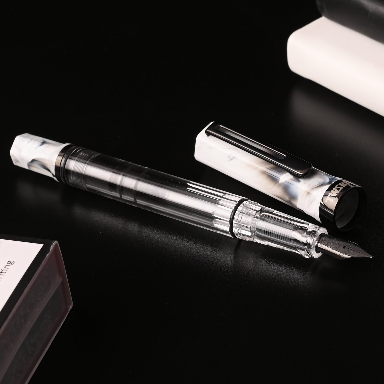 TWSBI ECO Carrara with Onyx Fountain Pen B
