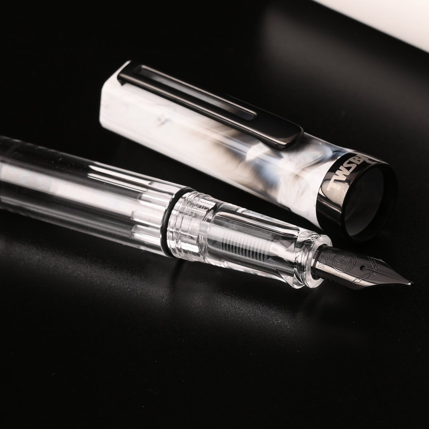 TWSBI ECO Carrara with Onyx Fountain Pen B