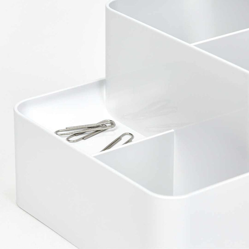 Litem Sysmax Lux Pencil Holder 4 Compartment White Also Useful for Cosmetics