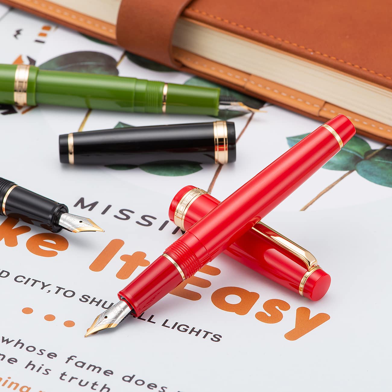 JINHAO 82 FOUNTAIN PEN RED GT FP MEDIUM NIB
