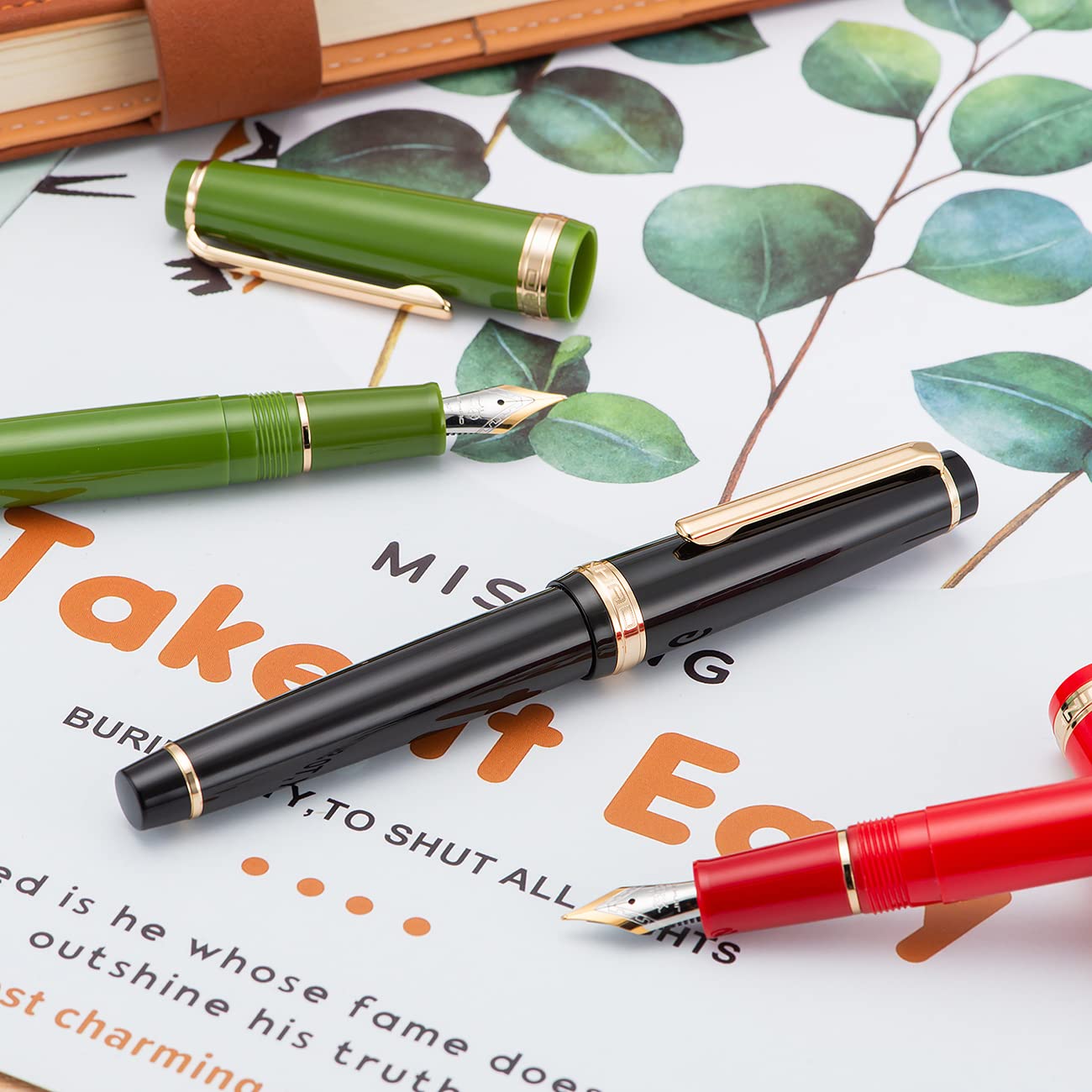 JINHAO 82 FOUNTAIN PEN BLACK GT FP FINE NIB