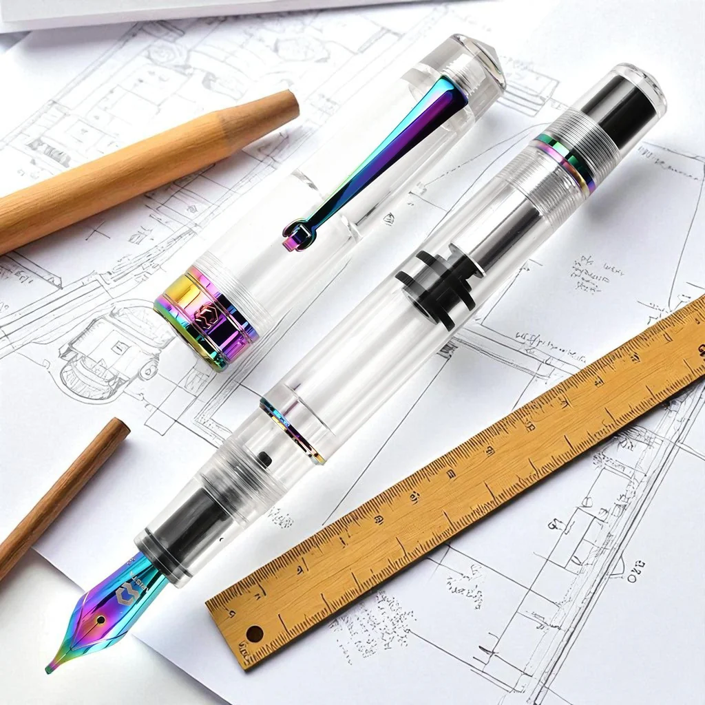 ARISTA ONE CLEAR RAINBOW FOUNTAIN PEN PISTON FILLER ( M )