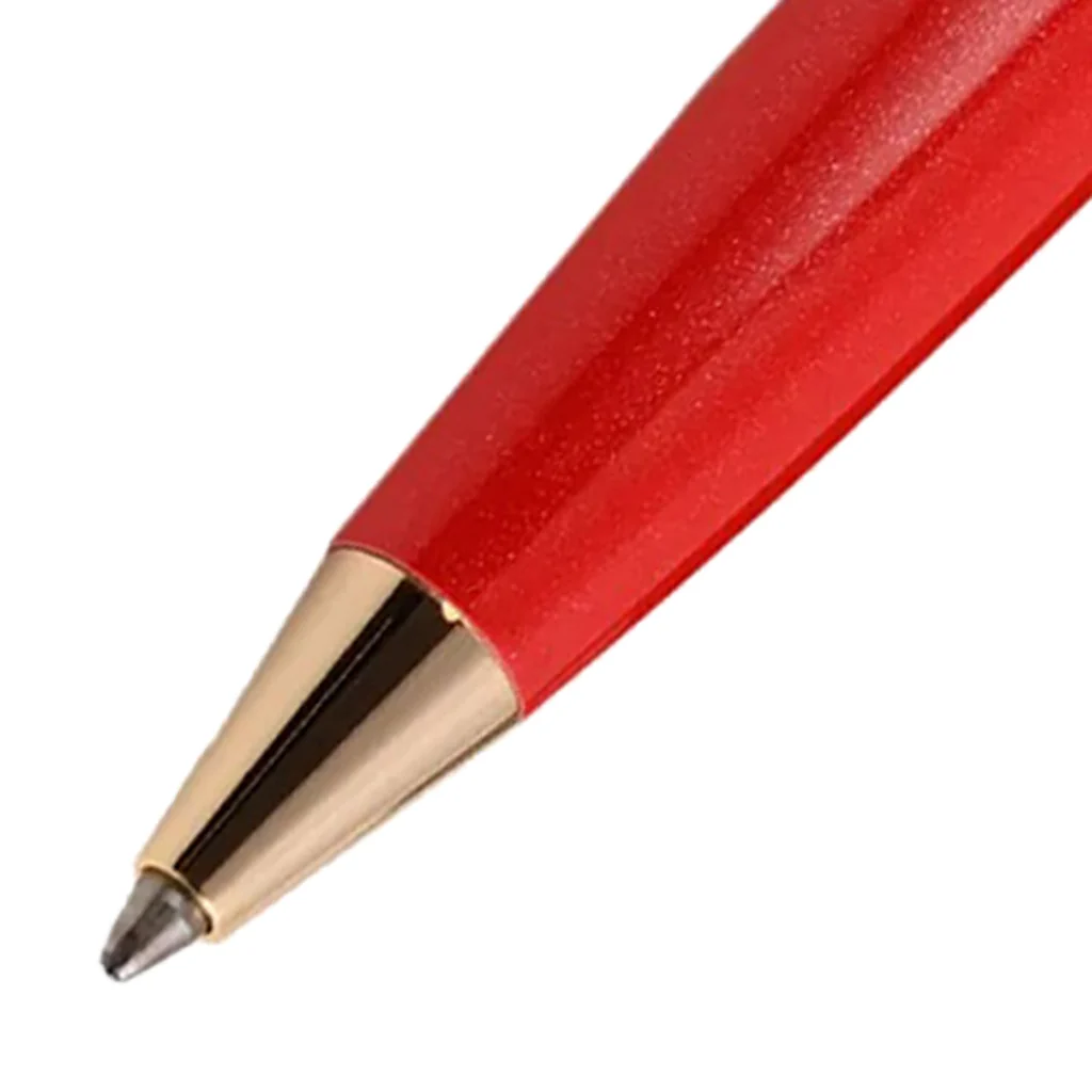 ARISTA Ballpoint Pen |Pearl Red | 24 CT Gold Plated Trim | With Elgin Watch