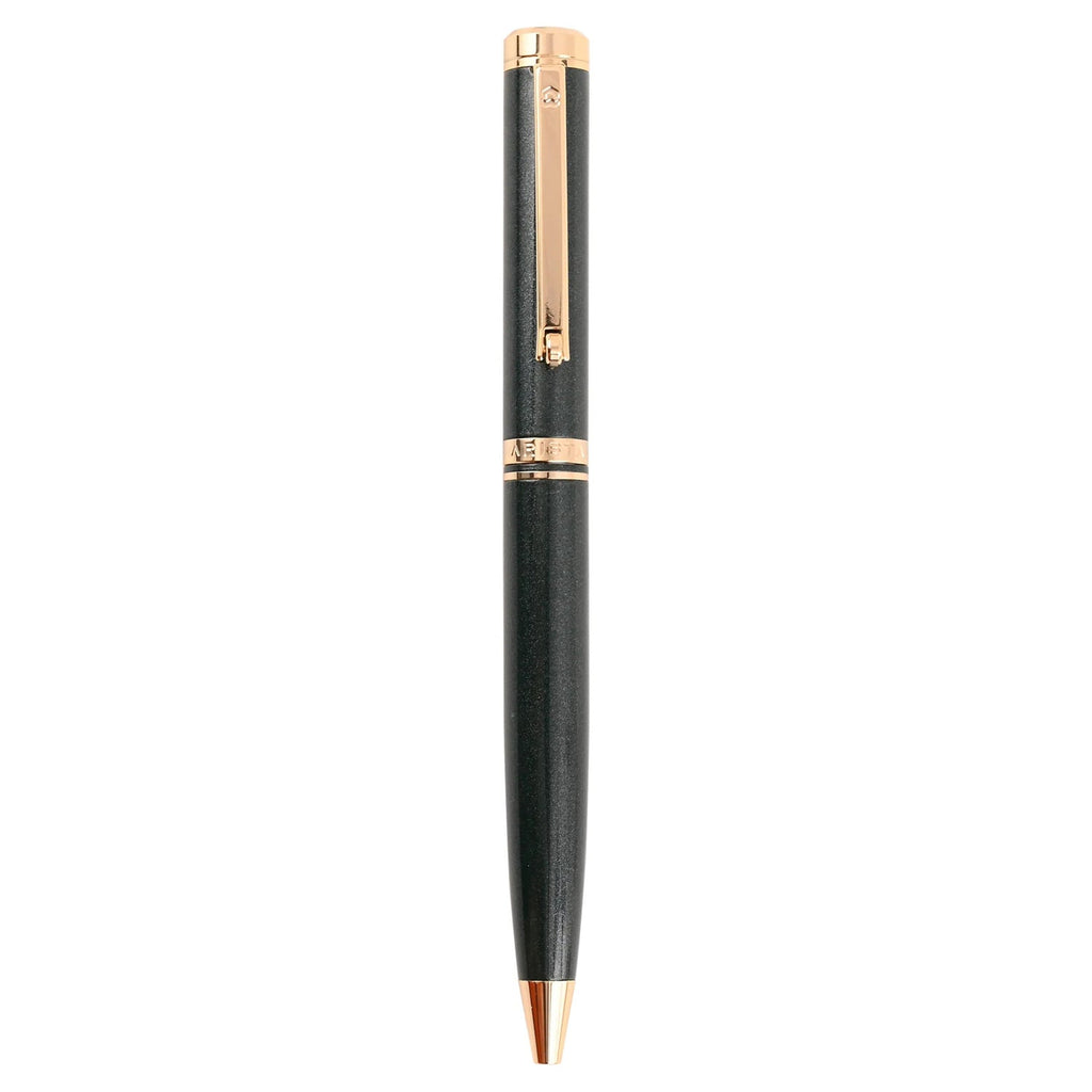 ARISTA Ballpoint Pen | Pearl Green Barrel | 24 CT Gold Plated Trim | With Elgin Watch