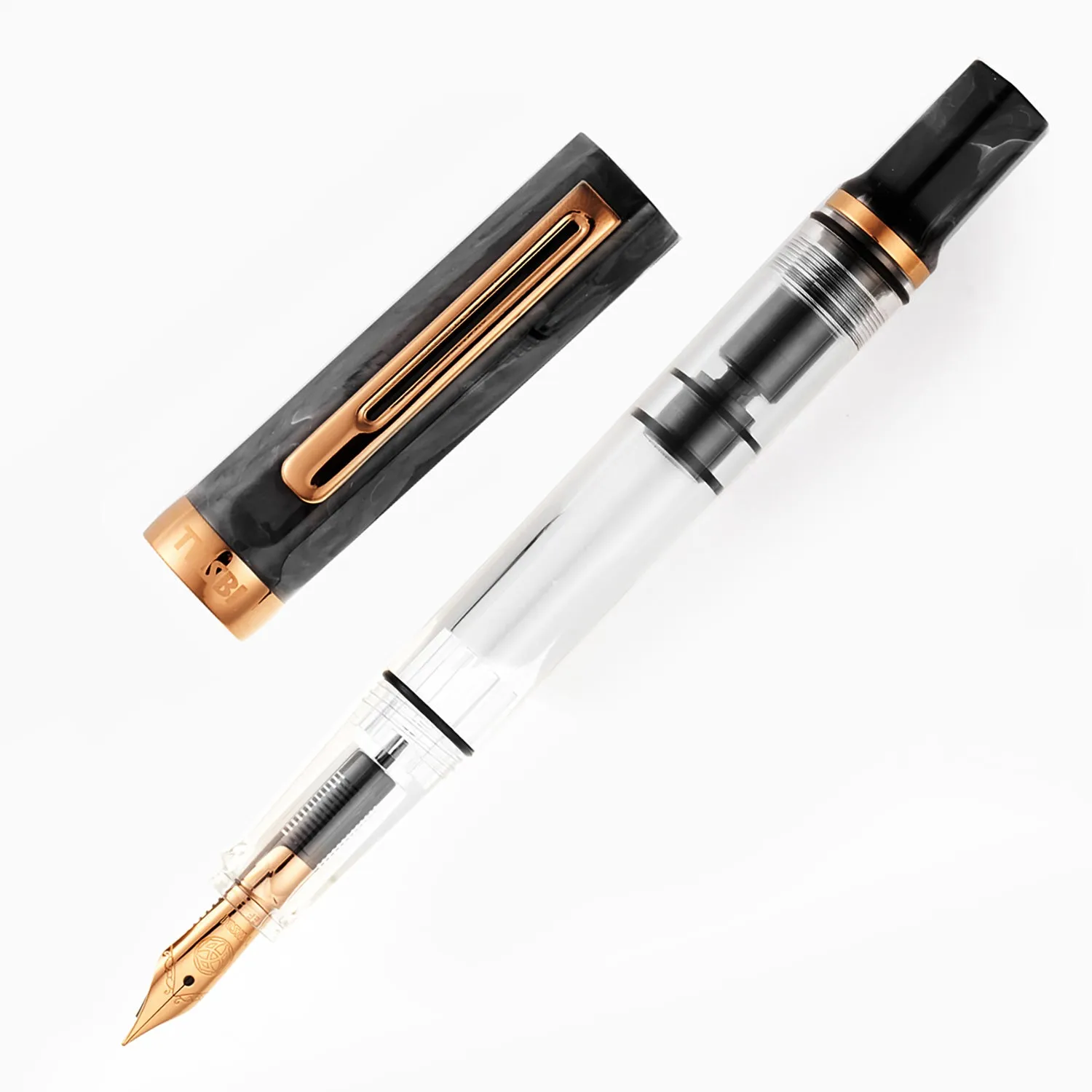 TWSBI ECO Black Marble with Bronze Fountain Pen Stub 1.1