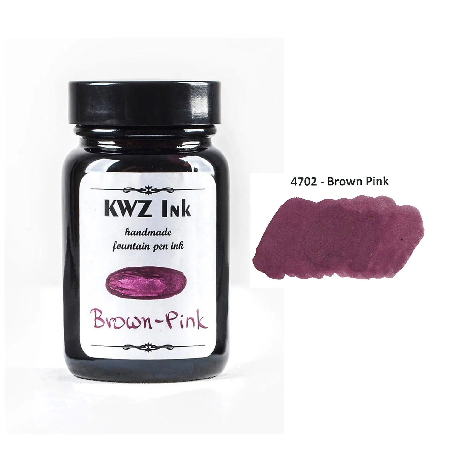 KWZ INK Handmade Fountain Pen Ink Made in Poland 4702 Brown Pink