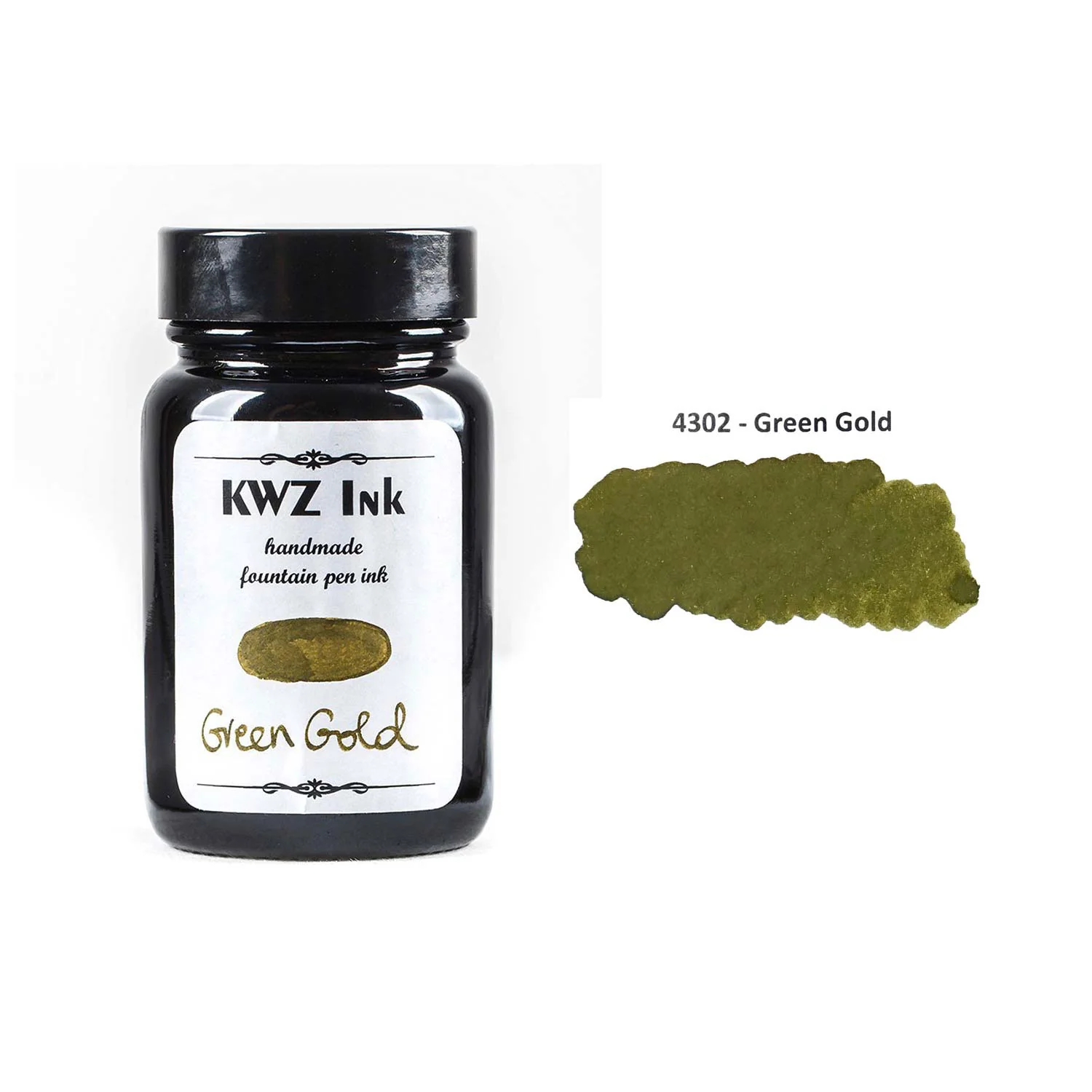 KWZ INK Handmade Fountain Pen Ink Made in Poland -4302-Green Gold