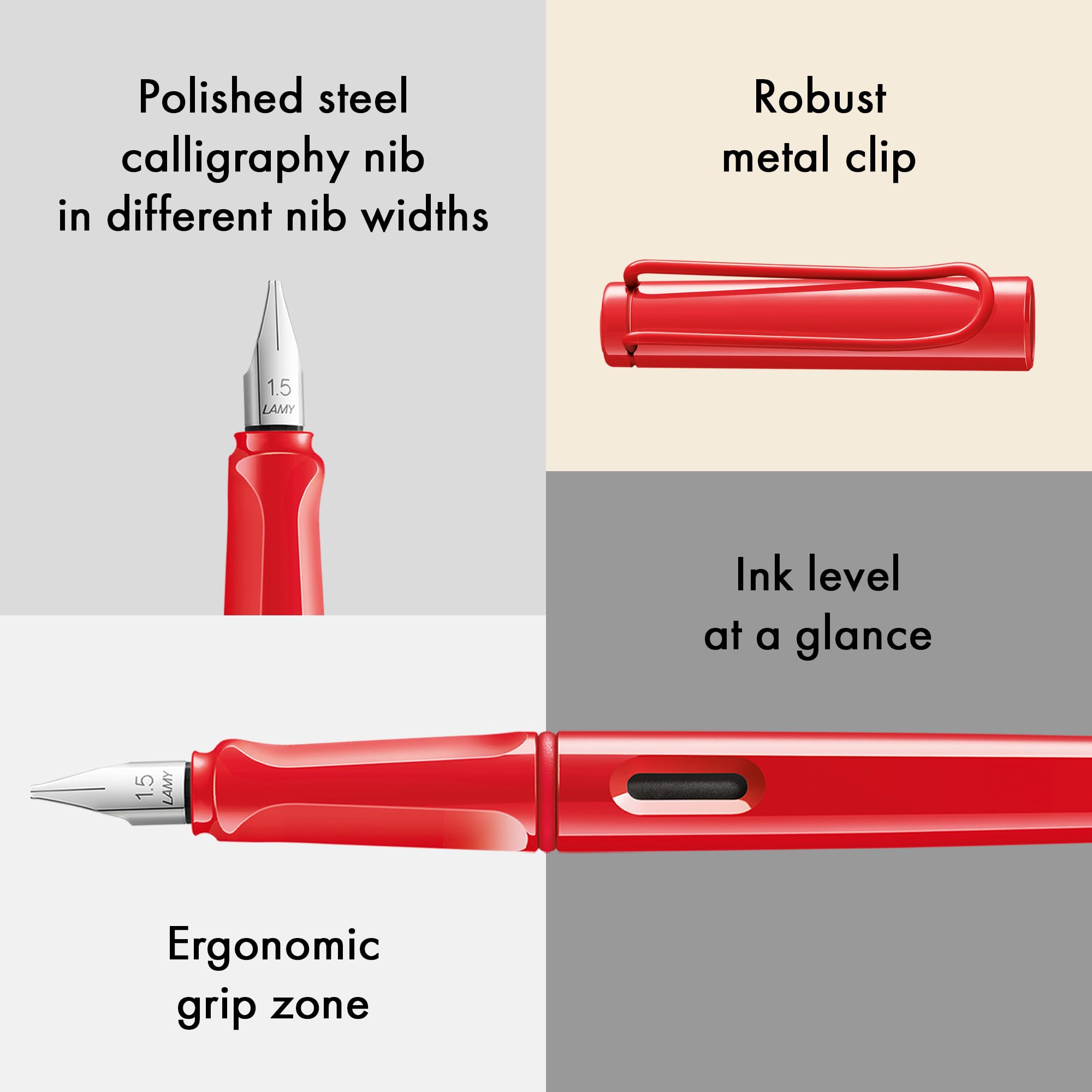 LAMY joy strawberry Fountain pen 1.5 mm