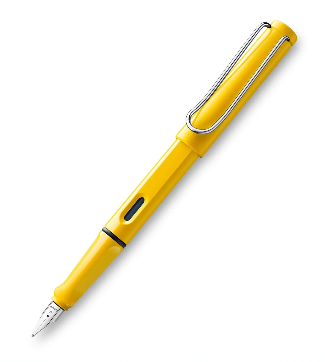 Lamy Safari 018 Fountain Pen Broad – Yellow With Chrome Plated Clip