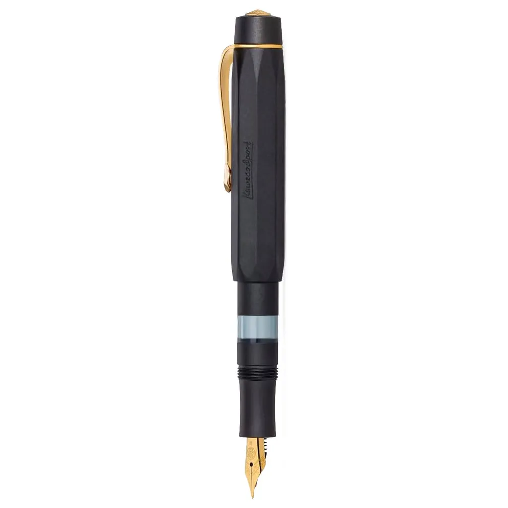 Kaweco AL Sport Piston Black GT Fountain Pen – Medium (Clip Not Included)