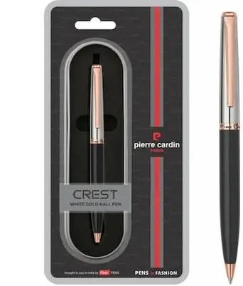 Pierre Cardin Crest White Gold Premium Ball Pen | Twist Mechanism with Rose Gold Trims | Ideal for Festive