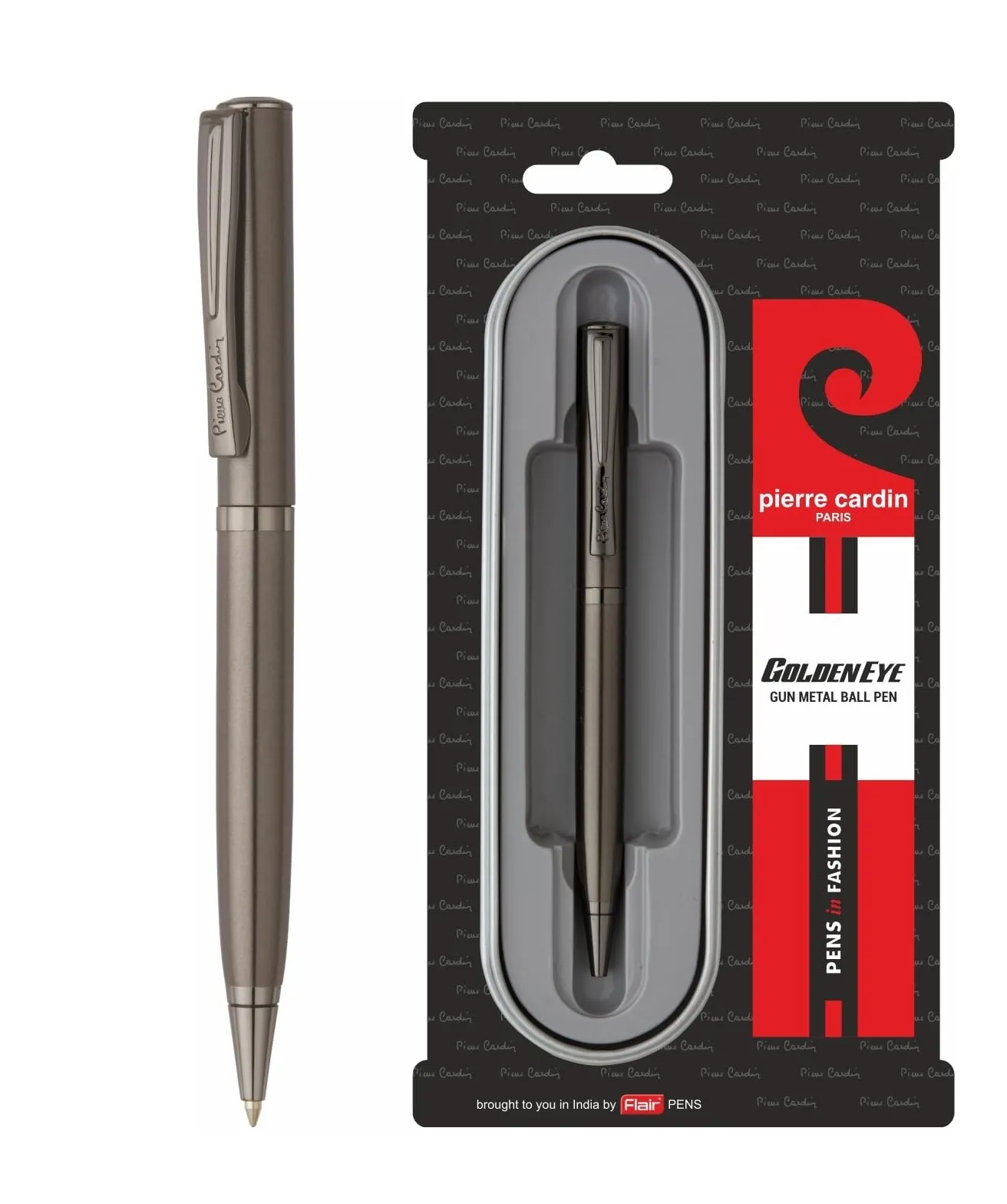Pierre Cardin Golden Eye Gun Metal Premium Ball Pen with Twist Mechanism | Elegant Gun Metal Trims