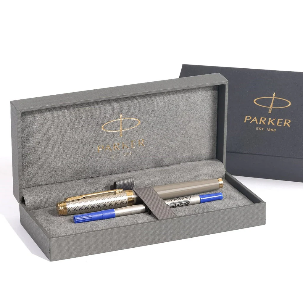 Parker Premium Ambient Deluxe Grey GT Roller Ball Pen 9000040078