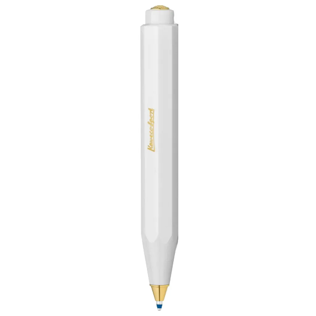 Kaweco Classic Sport White GT Ballpoint Pen (Clip Not Included)