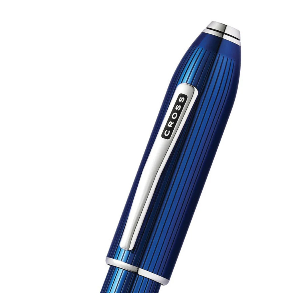 Cross Peerless 125 Translucent Quartz Blue CT Roller Ball Pen AT0705-14