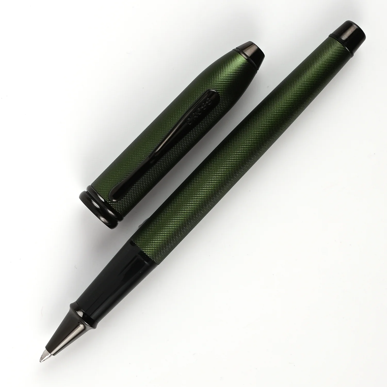 Cross Townsend Roller Ball Pen - Matte Green Micro Knurl PVD - Matte Green Micro Knurl PVD