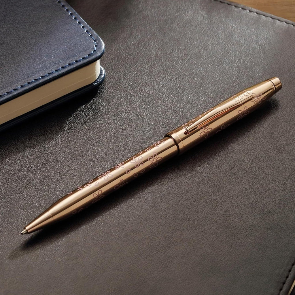 Cherry Blossom Rose Gold Plated Ballpoint Pen