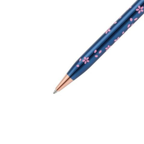 Cherry Blossom Translucent Blue Lacquer Ballpoint Pen