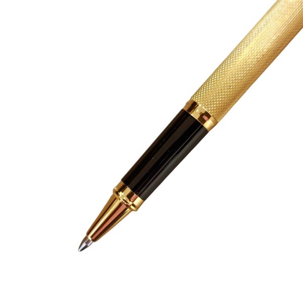 Cross Century II Polished 23Kt Gold-Plated Engraved Diamond Pattern Rollerball Pen