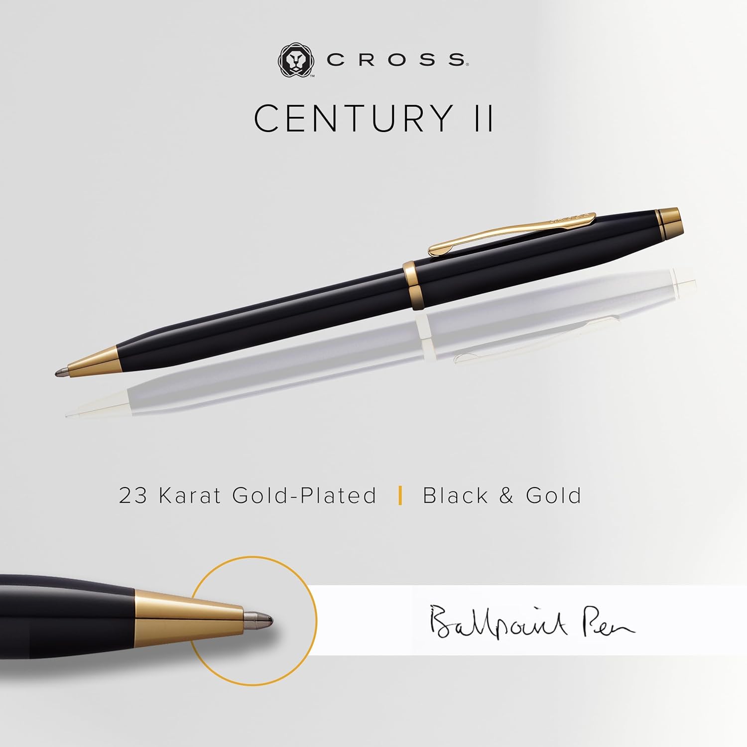 Cross Century II Black & Gold Refillable Ballpoint Pen