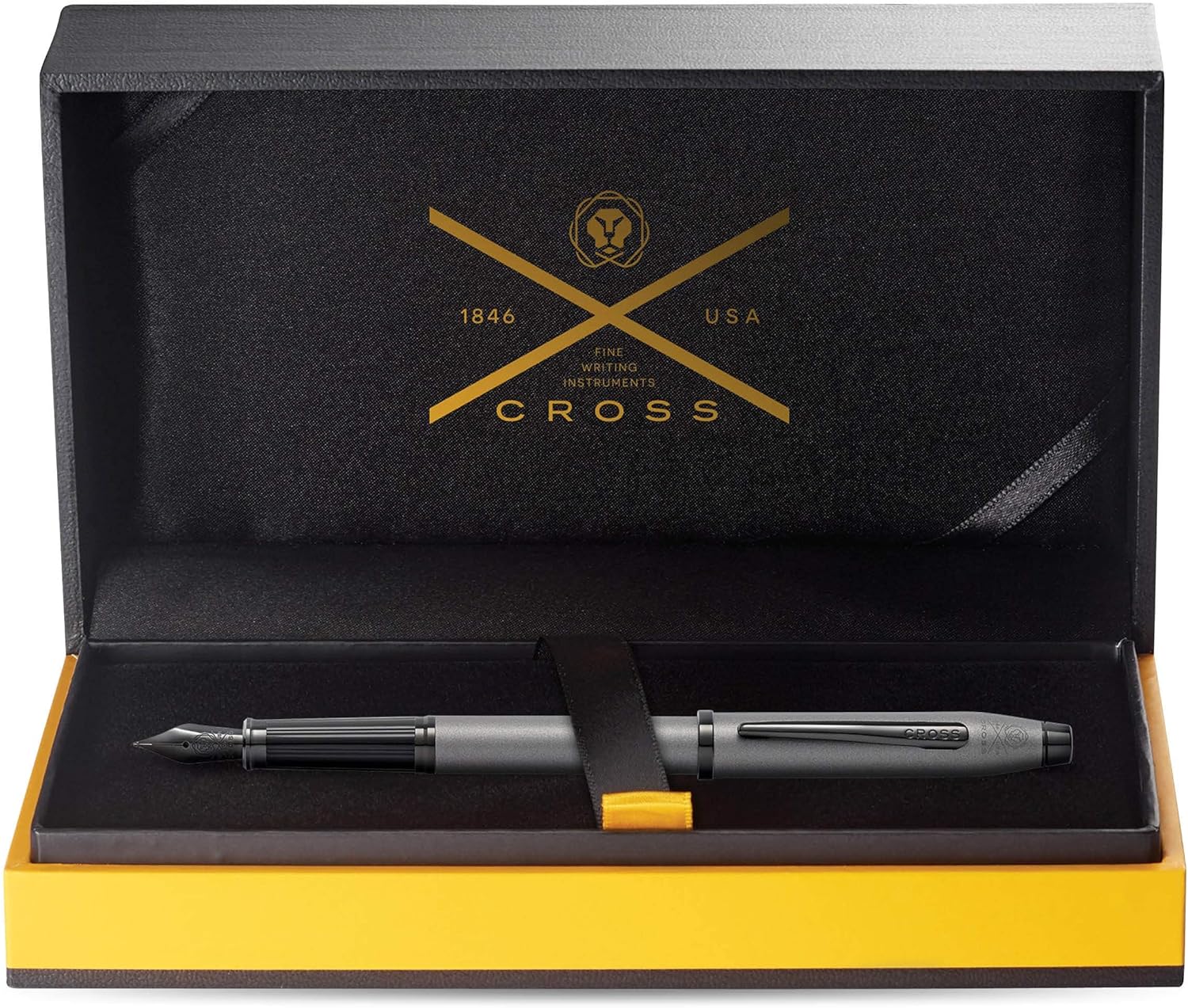 Cross Century II Gunmetal Gray Fountain Pen with Black fINE NIB