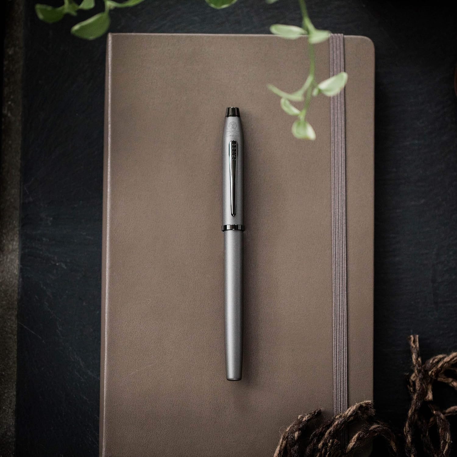Cross Century II Gunmetal Gray Rollerball Pen with Polished Black PVD Appointments