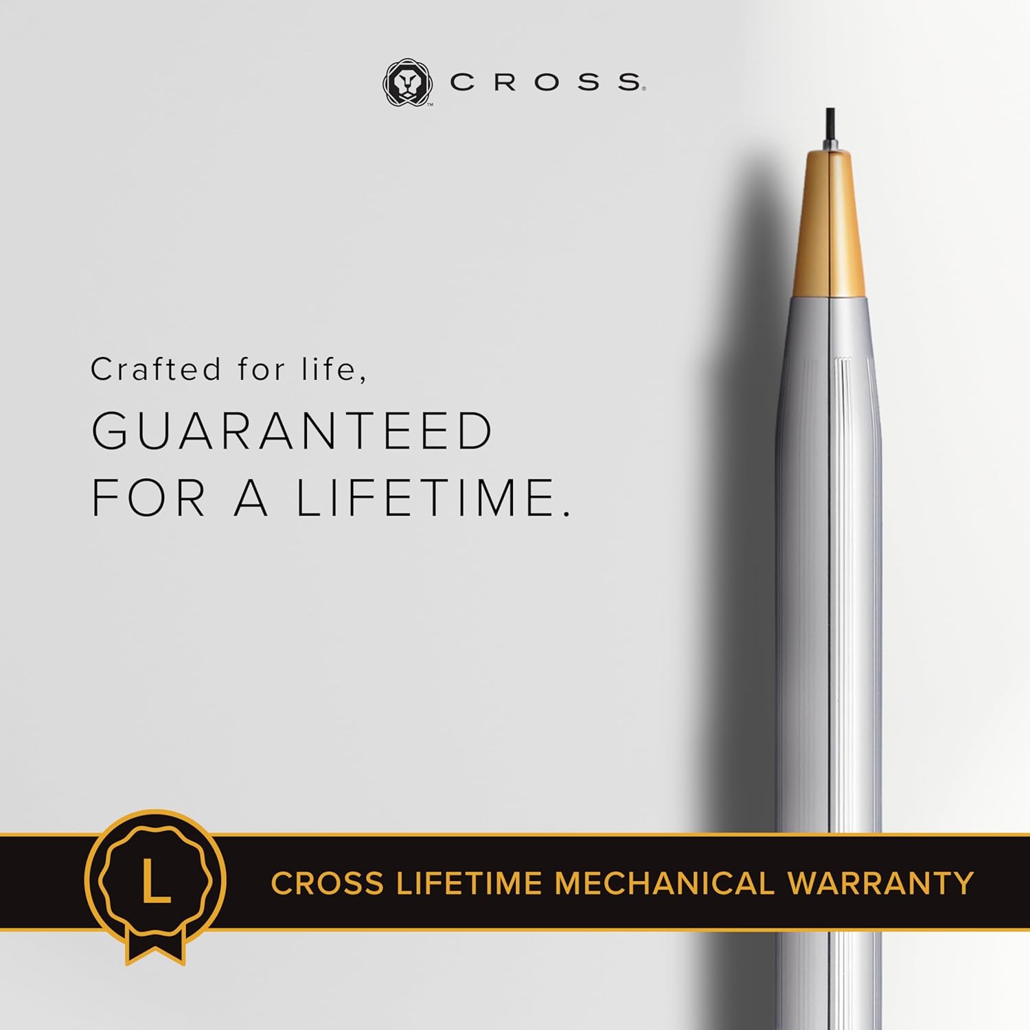 Cross Classic Century Medalist Chrome 0.7mm Pencil with 23KT Gold-Plated Appointments Visit the Cross Store