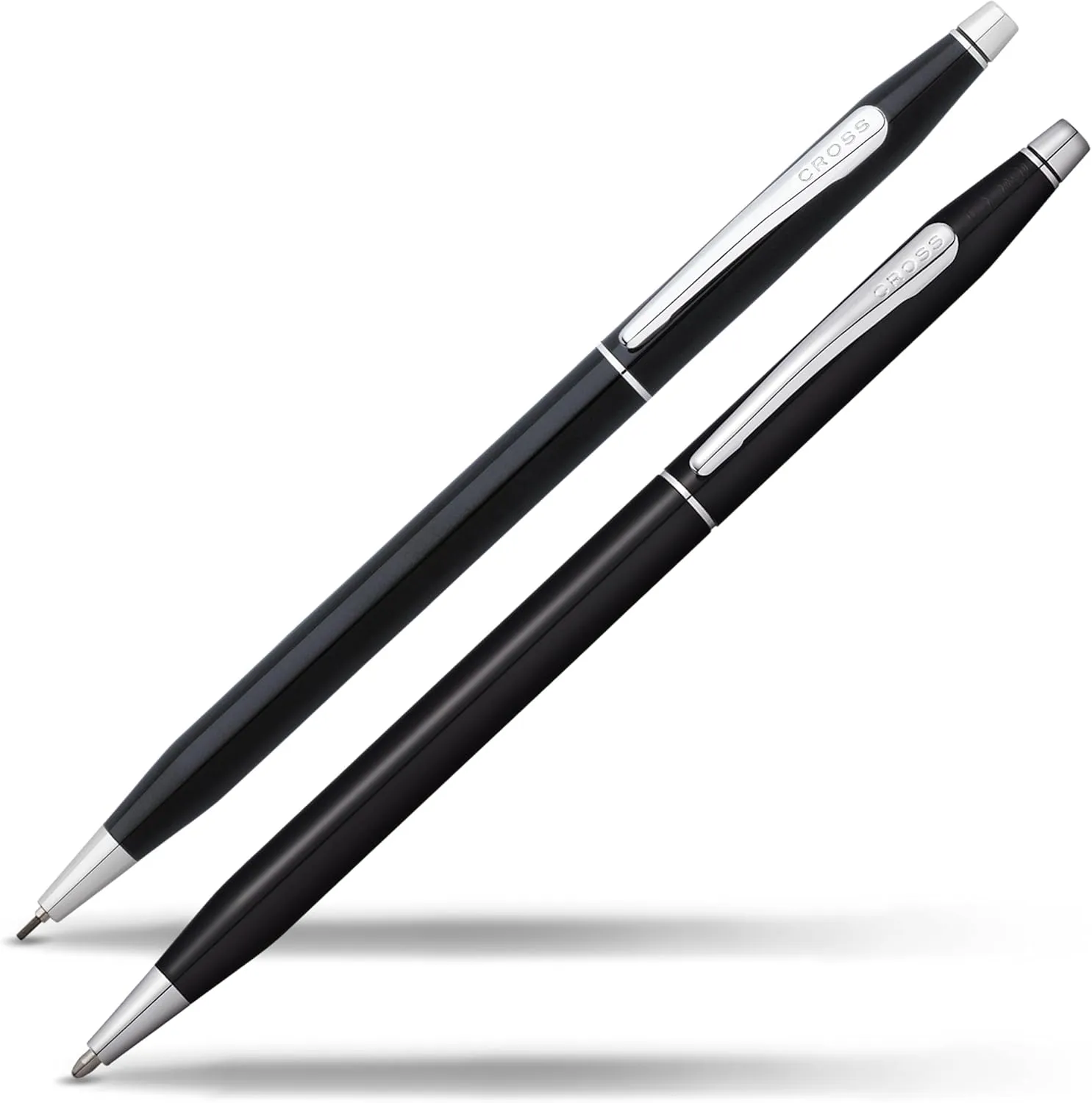 Cross Classic Century Black Lacquer Ballpoint Pen & 0.7mm Pencil Set (AT0081-77)