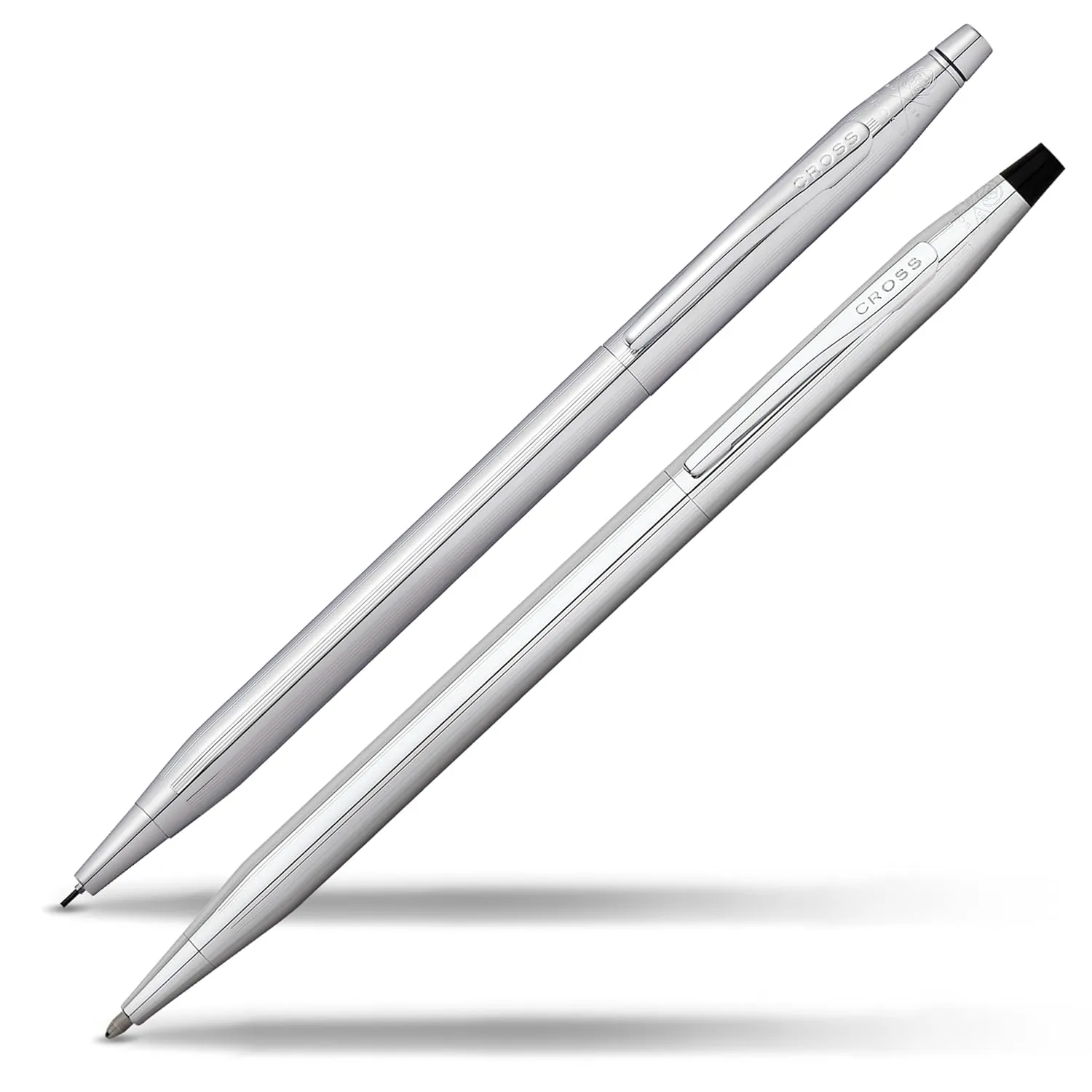 Cross Classic Century Lustrous Chrome Ballpoint Pen and 0.7mm Pencil Set (350105)