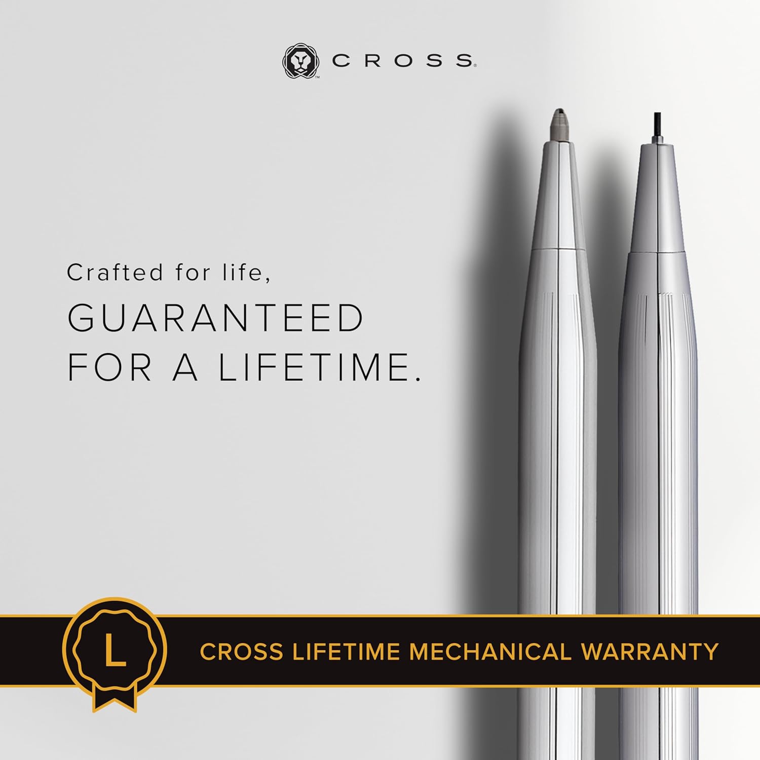 Cross Classic Century Lustrous Chrome Ballpoint Pen and 0.7mm Pencil Set (350105)
