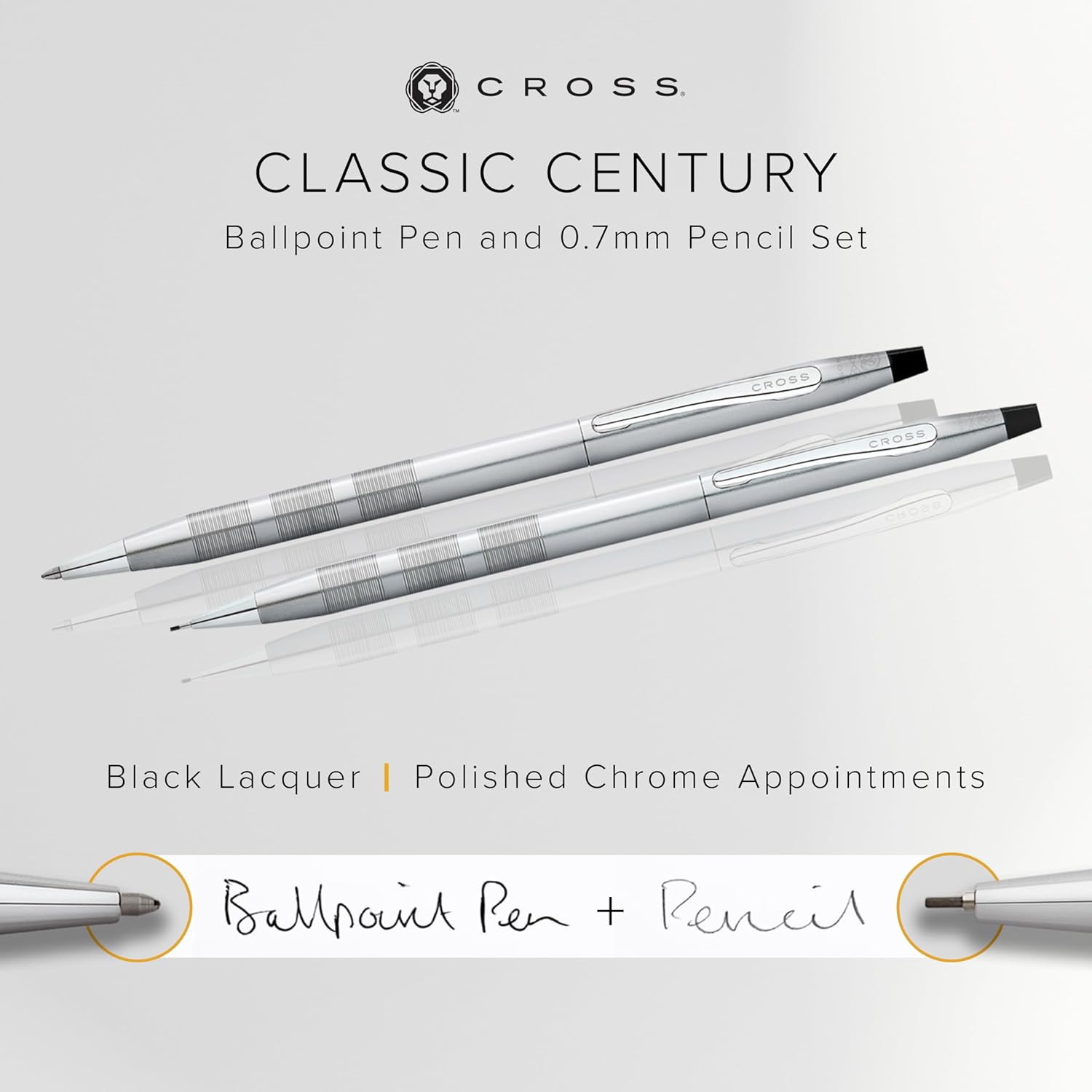 Cross Classic Century Refillable Pencil, 0.7mm, Includes Premium Gift Box - Satin Chrome